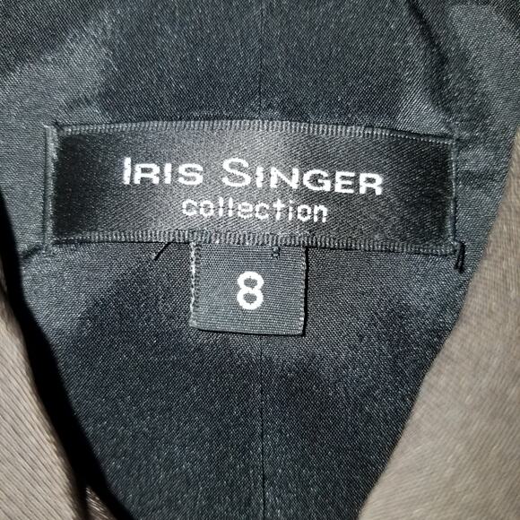 Iris Singer Tailored Brown jacket pockets Size 8 pockets leather detail casual - Picture 4 of 4